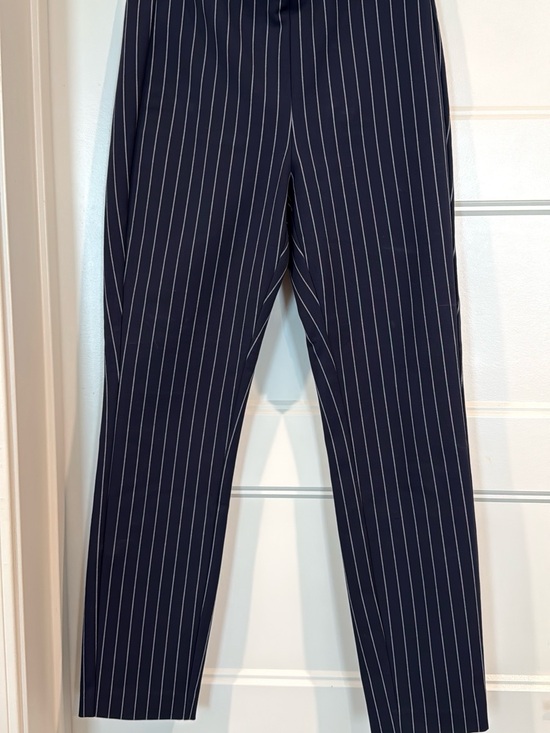 rag & bone Pants - rag & bone Navy Pinstripe Tapered Dress Pants